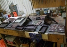 Small Cambodian Jewellery Cabinet. Brought to me in a cardboard box by the daughters of the original owner.